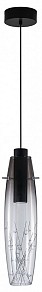 Подвесной светильник Indigo Tesoro черный арт. 11063/1P Clear