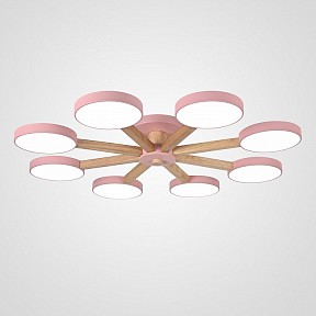 Люстра на штанге Imperiumloft TURNA Pink дерево арт. TURNA01