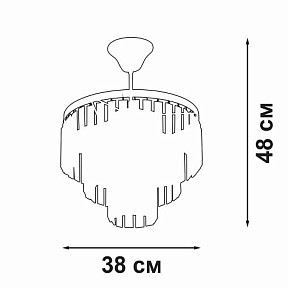 Люстра на штанге Vitaluce V5825 хром арт. V5825-9/4PL