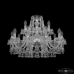 Подвесная люстра Bohemia Ivele Crystal 1409 никель арт. 1409/10+5/240 Ni