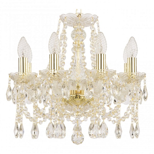 Подвесная люстра Bohemia Ivele Crystal 107 золото арт. 107/8/141 G