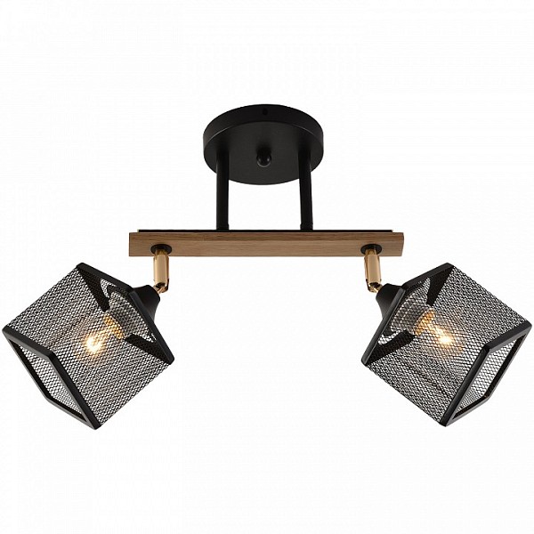 Светильник на штанге Reluce 01591 дерево арт. 01591-3.3-02B BK+FGD+WOOD