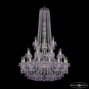 Подвесная люстра Bohemia Ivele Crystal 1410 золото арт. 1410/16+8+4/300/h-130/3d G V7010
