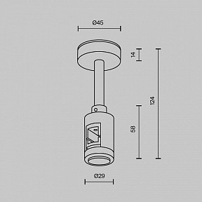 Подвес для трека Maytoni Accessories for tracks Flarity черный арт. TRA156С-S1-B