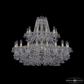 Подвесная люстра Bohemia Ivele Crystal 1409 золото арт. 1409/20+10/360/2d G