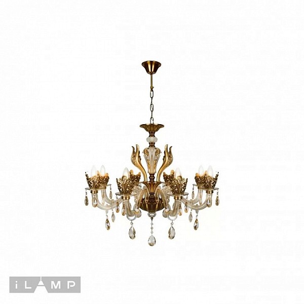 Подвесная люстра iLamp Asia бронза арт. 61078-8 BR