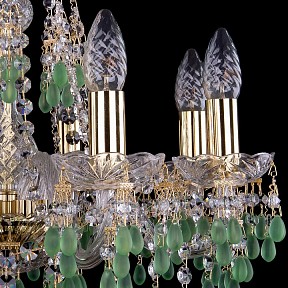 Подвесная люстра Bohemia Ivele Crystal 1410 золото арт. 1410/8/160/G/V5001