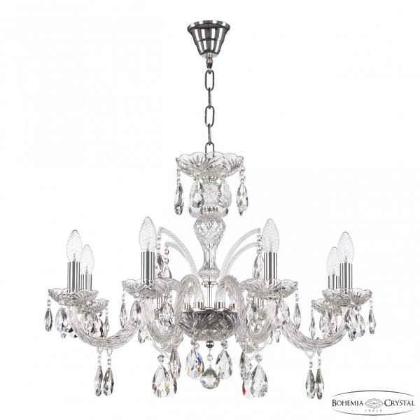 Подвесная люстра Bohemia Ivele Crystal 118 никель арт. 118/8/240 Ni