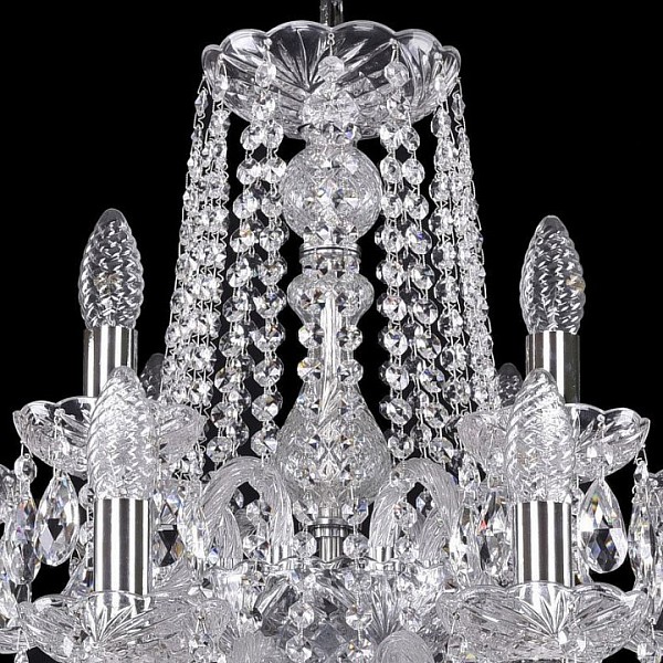 Подвесная люстра Bohemia Ivele Crystal 1402 металл арт. 1402/12+6/300/2d/Ni