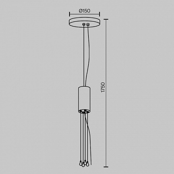 Подвес для профиля Maytoni Technical Zon белый арт. C032C-04-W-1
