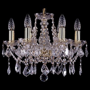 Подвесная люстра Bohemia Ivele Crystal 1413 золото арт. 1413/6/141/G/Leafs
