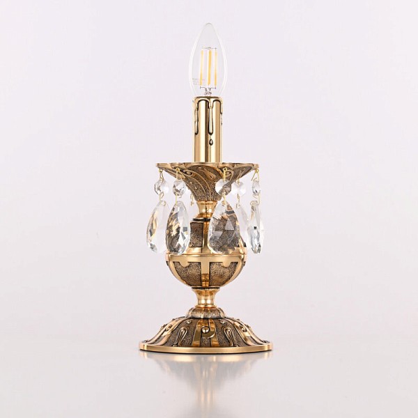 Настольная лампа декоративная Bohemia Ivele Crystal AL77 золото арт. AL77500L/1-23 GB