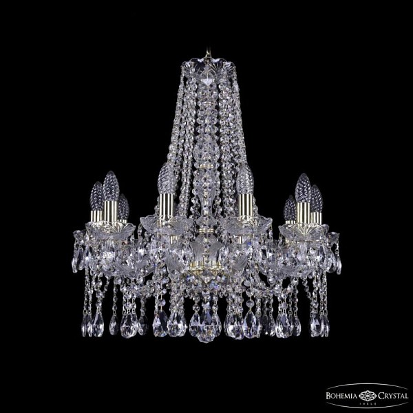 Подвесная люстра Bohemia Ivele Crystal 1413 золото арт. 1413/10/200/h-60 G