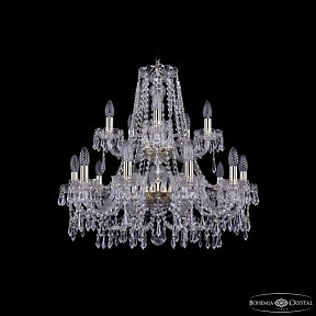 Подвесная люстра Bohemia Ivele Crystal 1403 золото арт. 1403/10+5/240/2d G