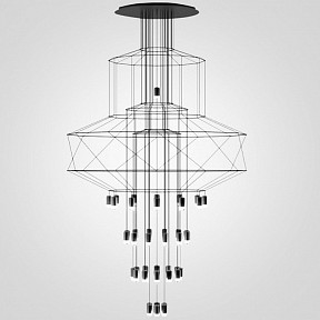 Подвесная люстра Imperiumloft Vibia Wireflow черный арт. 40.1637-0