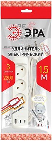 Сетевой фильтр Эра  белый арт. U-3-1,5m-USB-W