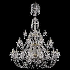 Подвесная люстра Bohemia Ivele Crystal 1402 золото арт. 1402/20+10+5/530/XL-206/3d/G