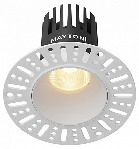 Встраиваемый светильник Maytoni  белый арт. DL119-10W-2.7K-TRS-W