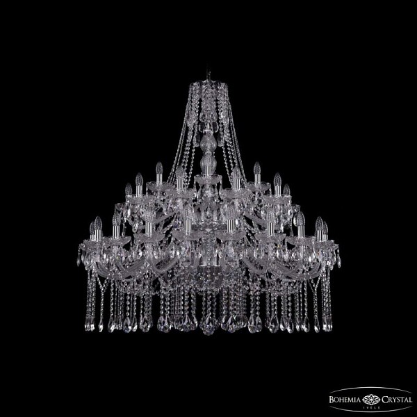 Подвесная люстра Bohemia Ivele Crystal 1413 никель арт. 1413/20+10+5/400/2d Ni