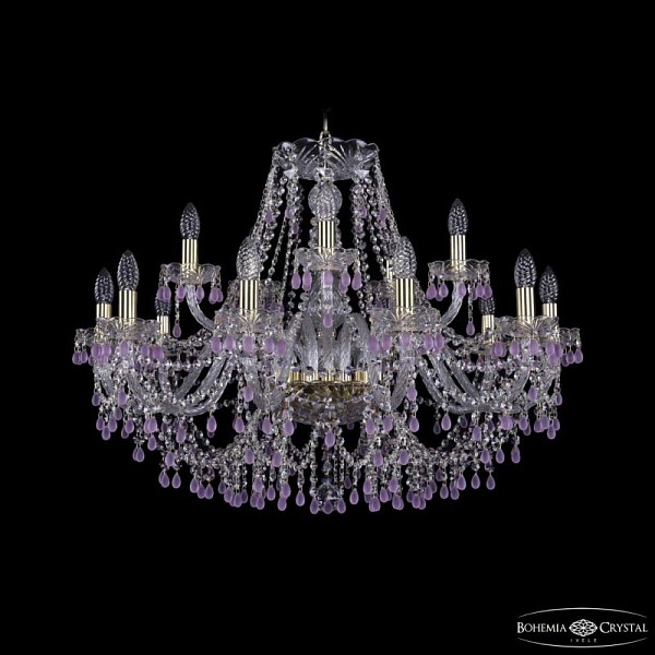 Подвесная люстра Bohemia Ivele Crystal 1410 золото арт. 1410/10+5/300 G V7010