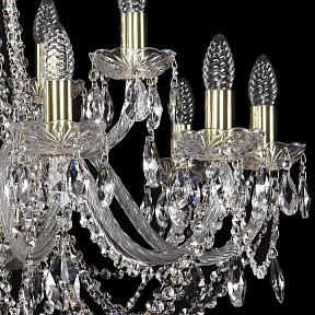 Подвесная люстра Bohemia Ivele Crystal 1402 золото арт. 1402/10+5/300/G