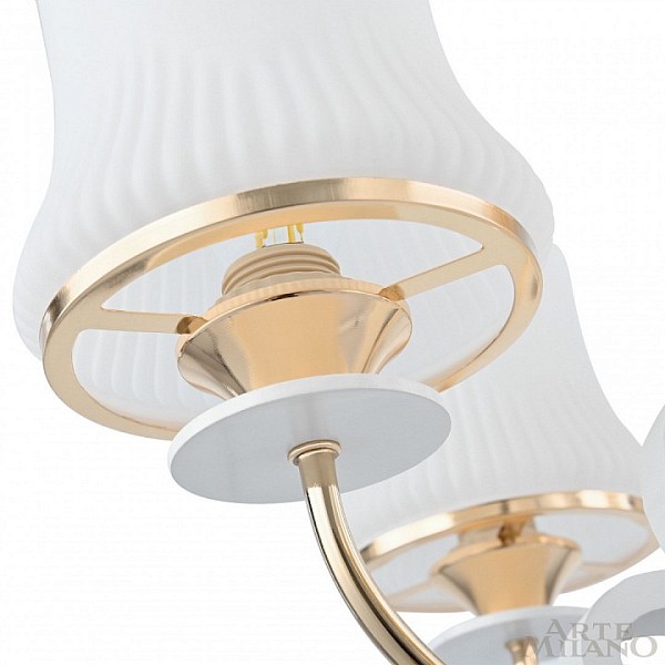 Подвесная люстра Arte Milano Florentia-1097 белый арт. 301097/6 Wh/Gd