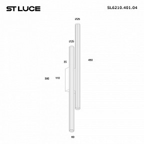 Накладной светильник ST-Luce LILT черный арт. SL6210.401.04