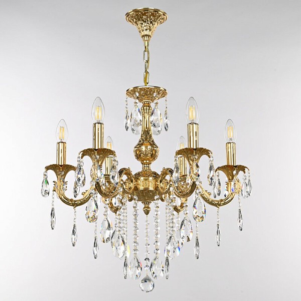 Подвесная люстра Bohemia Ivele Crystal AL7901 золото арт. AL79101/6/175 B G