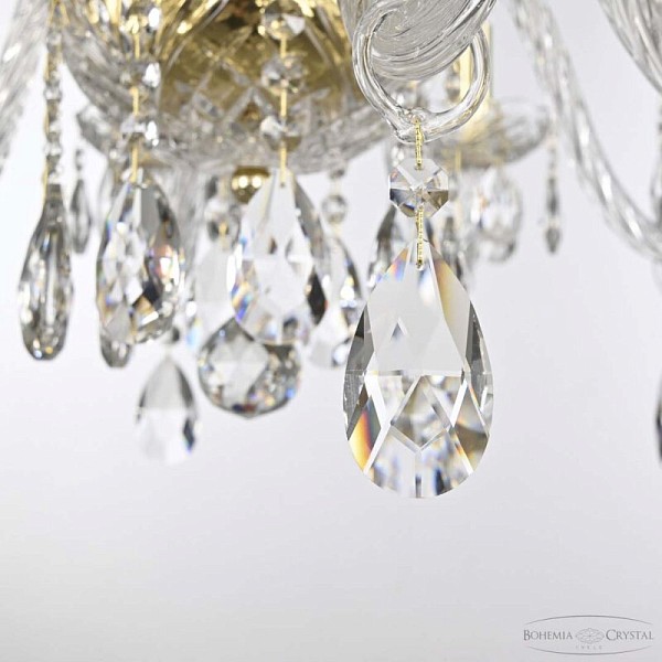 Подвесная люстра Bohemia Ivele Crystal 118 золото арт. 118/10/240 G