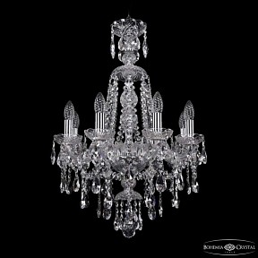 Подвесная люстра Bohemia Ivele Crystal 1415 никель арт. 1415/8/165/XL-70 Ni