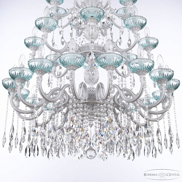 Подвесная люстра Bohemia Ivele Crystal AL7801 белый арт. AL78101/16+8+8/300/3d A WMN P Birusa/M-1G
