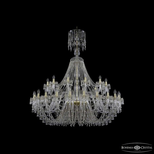 Подвесная люстра Bohemia Ivele Crystal 1410 золото арт. 1410/24+12/530/XL-156 G V0300