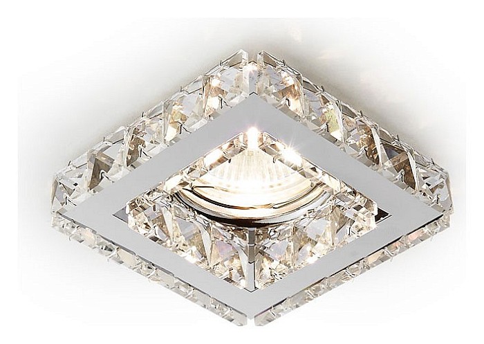 Встраиваемый светильник Ambrella Light Crystal K110 хром арт. K110 CL/CH