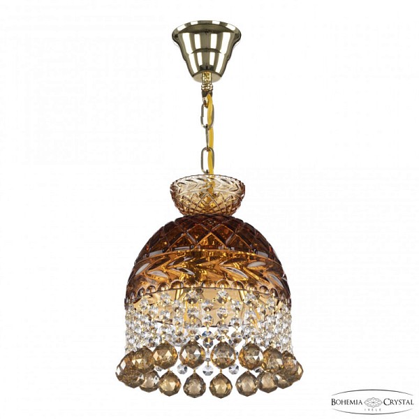 Подвесная люстра Bohemia Ivele Crystal 5478 золото арт. 5478/22 G Amber/M-1F Balls K721
