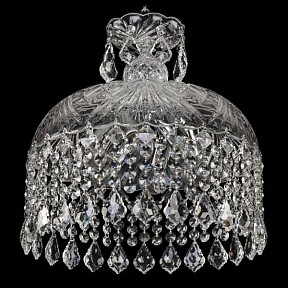 Подвесной светильник Bohemia Ivele Crystal 1478 металл арт. 14781/35 Ni Leafs