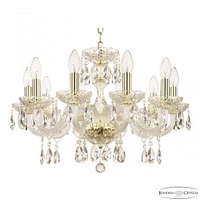 Подвесная люстра Bohemia Ivele Crystal 117 золото арт. 117/10/195 G