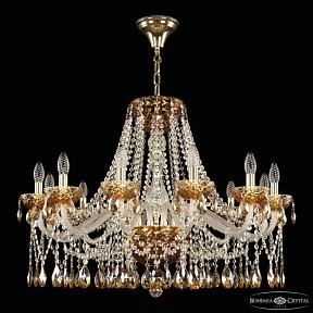 Подвесная люстра Bohemia Ivele Crystal 5413 золото арт. 5413/12/300 G Amber/M-1F K721