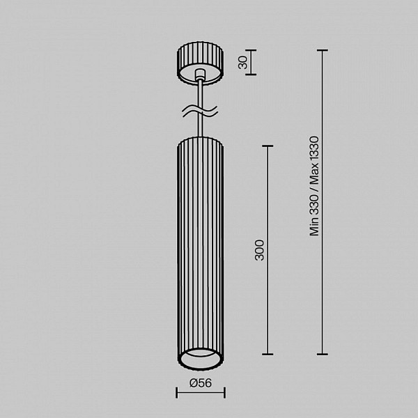 Подвесной светильник Maytoni Technical Calipso черный арт. P106PL-01-GU10-B
