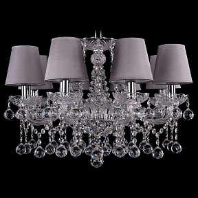Подвесная люстра Bohemia Ivele Crystal 1413 металл арт. 1413/8/200/Ni/Balls/SH24