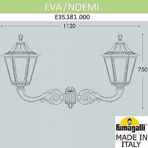 Светильник на штанге Fumagalli Noemi белый арт. E35.181.000.WYH27