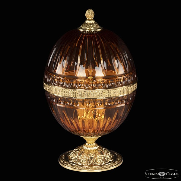 Настольная лампа декоративная Bohemia Ivele Crystal 5680 золото арт. 5680L/22 G Amber/M-1G