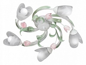 Потолочная люстра Vitaluce V1541 белый арт. V1541/5PL