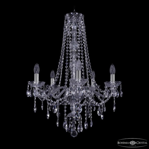 Подвесная люстра Bohemia Ivele Crystal 1415 никель арт. 1415/5/200/h-75 Ni