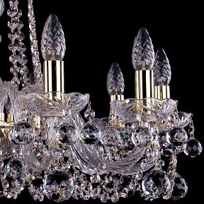 Подвесная люстра Bohemia Ivele Crystal 1402 золото арт. 1402/10/240/G/Balls