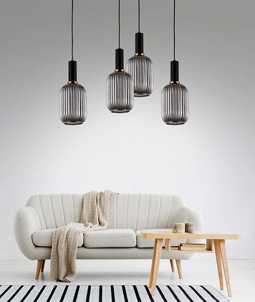 Подвесной светильник LUMINA DECO Rico черный арт. LDP 1218-1 GY+BK
