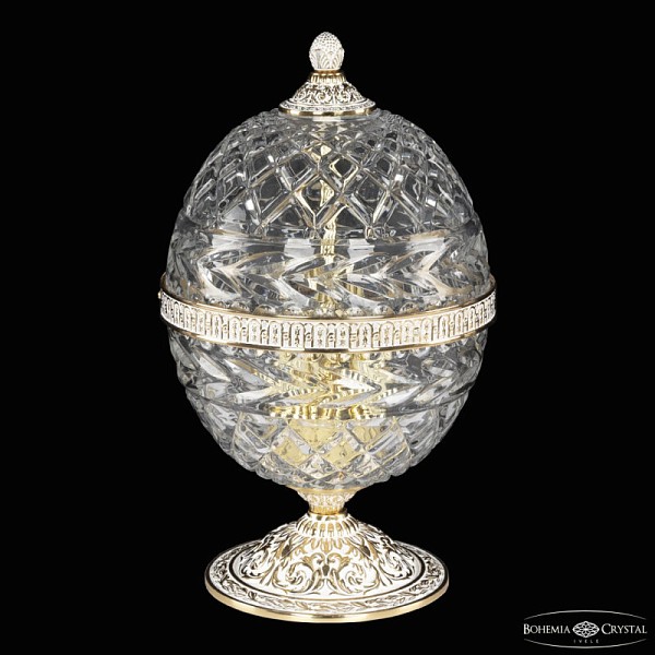 Настольная лампа декоративная Bohemia Ivele Crystal 5680 золото арт. 5680L/20 GW Clear/M-1F