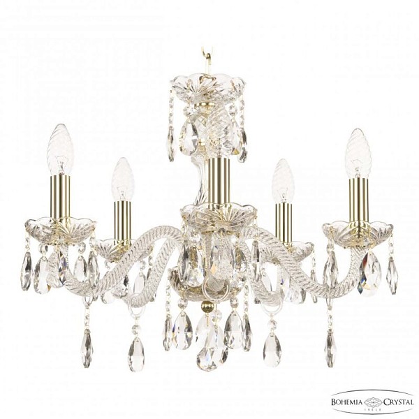 Подвесная люстра Bohemia Ivele Crystal 117 золото арт. 117/5/165 G