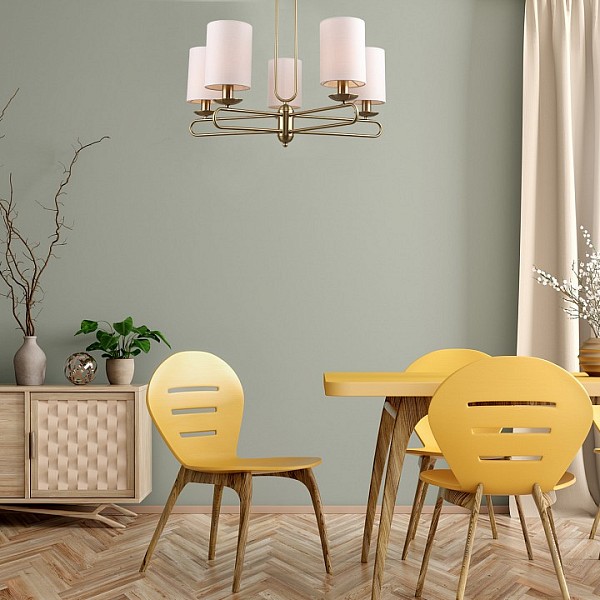 Люстра на штанге Escada Eclipse бронза арт. 10166/5PL Brass
