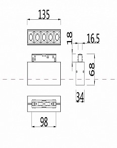 Накладной светильник Maytoni Points черный арт. TR014-2-10W4K-B