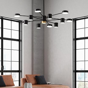 Люстра на штанге Imperiumloft Merill черный арт. MERILL01